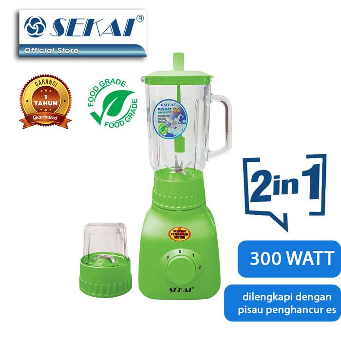 Gambar SEKAI Blender 2 In 1 / Juicer Dry Mill / Double Kardus - BL 751 PS - Hijau dari SEKAI HOME ELECTRONICS undefined Tokopedia