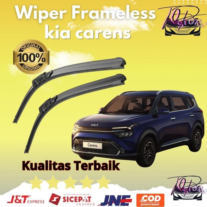 Gambar Wiper Quad Karet 4 karet Mobil Frameless Kia Carens Sepasang 2 PCS Kiri dan Kanan Tanpa Rangka Besi Sapuan Kaca Wiper Quad Karet 4 karet Mobil Depan Blade Model Banana - 1999 - 2010 dari BRKT MOTOR undefined Tokopedia