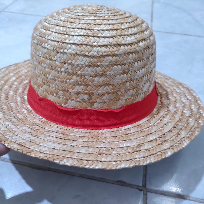 Gambar Topi Jerami Kuning Luffy dan Topi Jerami Original Luffy - Topi Jerami Original dari Le&Vstore undefined Tokopedia