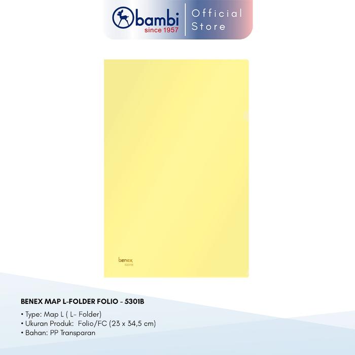 Gambar Benex Map Document Folio Tipe L Folder All Color Original - Yellow dari Bambifiles Store undefined Tokopedia