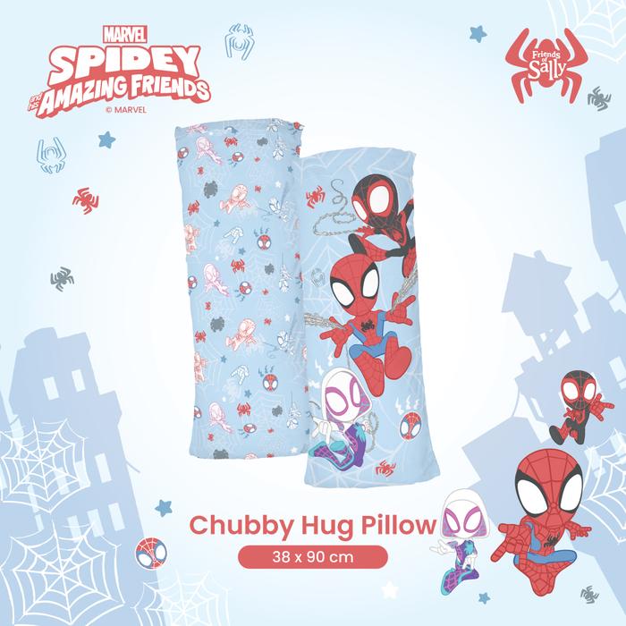 Gambar Bamboo Woven Chubby Hug Pillow Marvel Spidey Collection - Friends of Sally - Pillow+Case dari Friends of Sally undefined Tokopedia