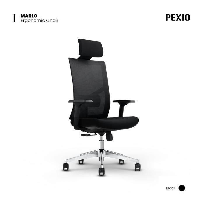 Gambar Pexio Marlo Kursi Kantor Ergonomis Hitam - Hitam dari Pexio Ergonomic undefined Tokopedia