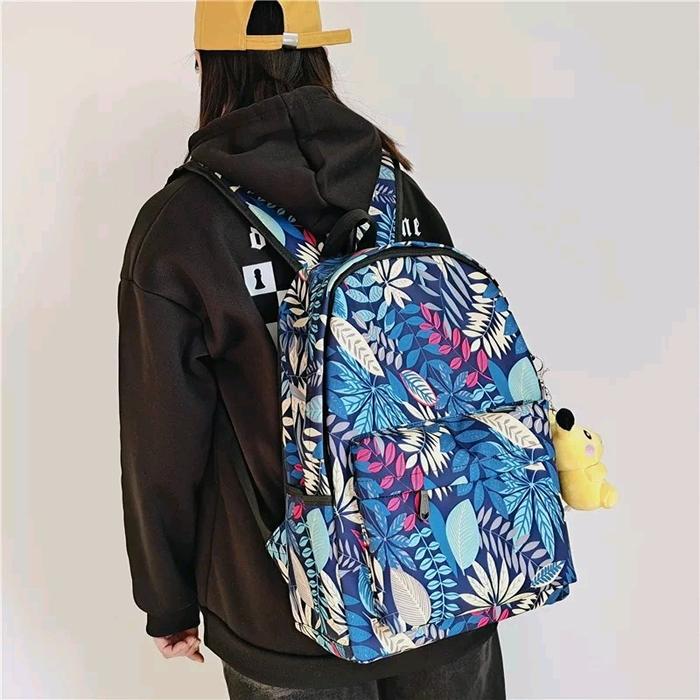 Gambar Polofelix Ransel Motif Daun Unisex Sekolah Backpack Wanita - Daun Navy dari Polofelix Kota Administrasi Jakarta Timur Tokopedia