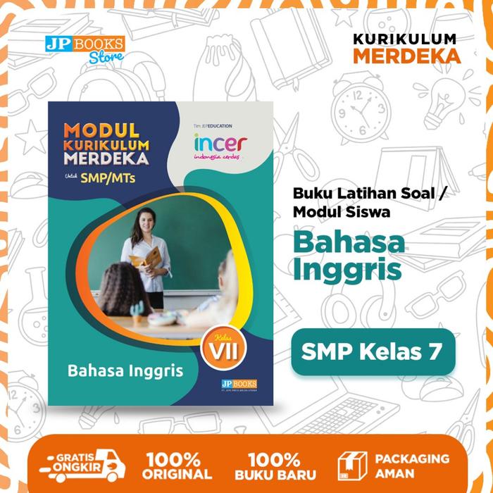 Gambar JP Books – Buku Siswa Sekolah Modul Latihan Soal Kurmer INCER Bahasa Inggris SMP Kelas 7 - Kurikulum Merdeka dari JP Books Store undefined Tokopedia