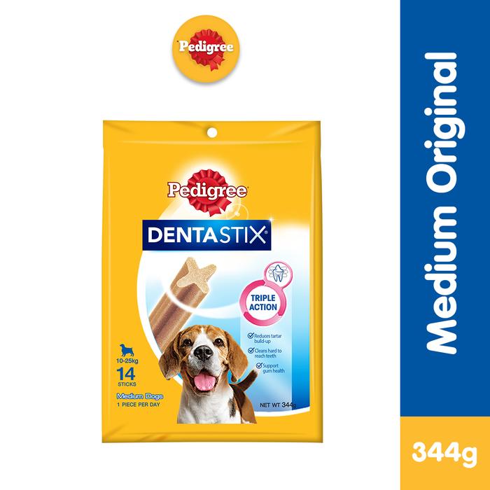 Gambar Pedigree Snack Anjing Dentastix Value Pack Medium Original 344 gr - 344 g dari Whiskas Indonesia undefined Tokopedia