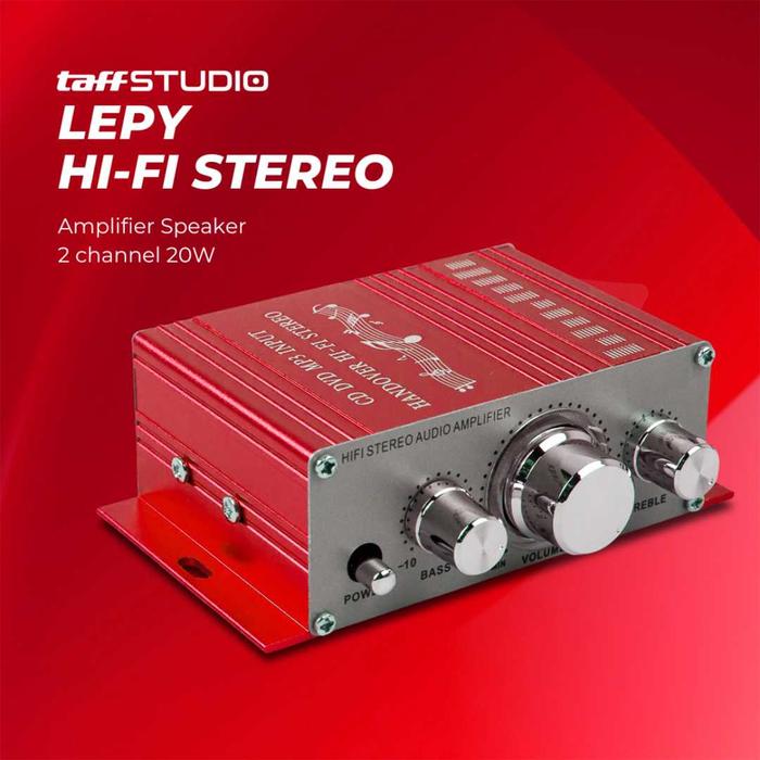 Gambar TaffSTUDIO LEPY HiFi Stereo Amplifier Speaker Audio 2 Channel 20W - HY-2001 - Merah dari Affselv Now undefined Tokopedia