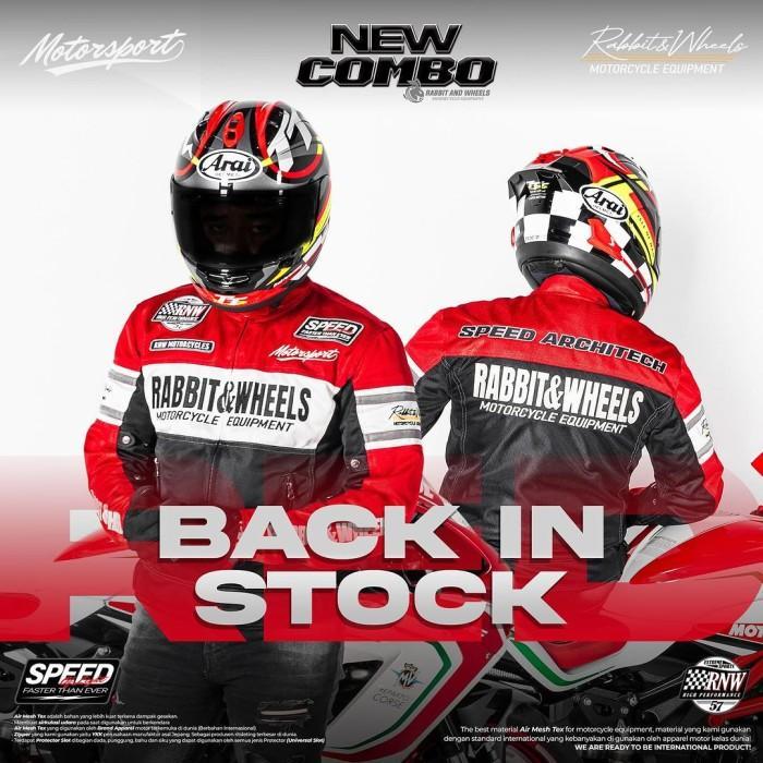 Gambar Jaket Motor - Rabbit and Wheels New Combo Red Jacket Original - S dari RC Motogarage Surabaya undefined Tokopedia