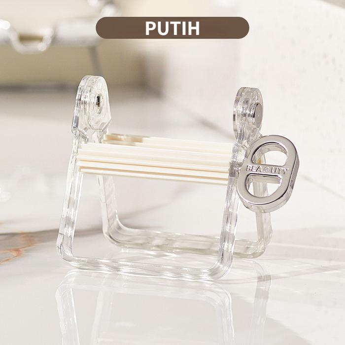 Gambar Vixplorn Alat Putar Pencet Gulung Tube Krim Kosmetik Toothpaste Squeeze / Pemutar Odol Gigi/Dispenser Pasta Gigi Mewah / Toothpaste Dispenser - Putih dari Vixplorn undefined Tokopedia