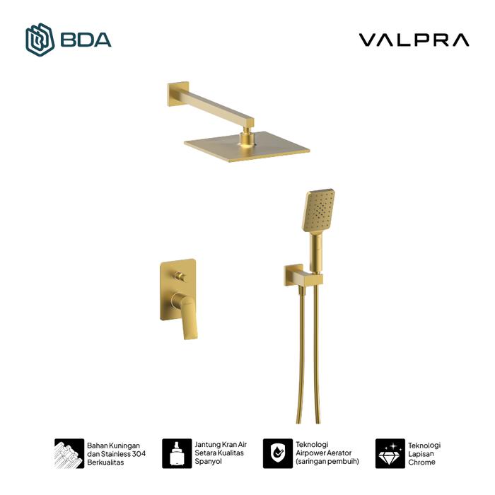 Gambar Valpra Shower Set Kamar Mandi Shower Set Tanam Hand Shower Headshower Handshower Wall Mount Shower Set Concealed V JQ 1423 G dari BDA Official Store undefined Tokopedia