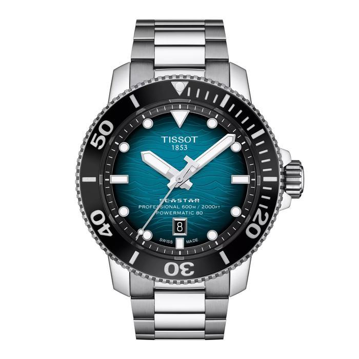 Gambar Tissot Seastar 2000 46mm Powermatic Green Dial Stainless Bracelet Jam Tangan Pria Automatic Original T120.607.11.041.00 - Green Dial Stainless - Green Dial Stainless dari ZGI Store undefined Tokopedia