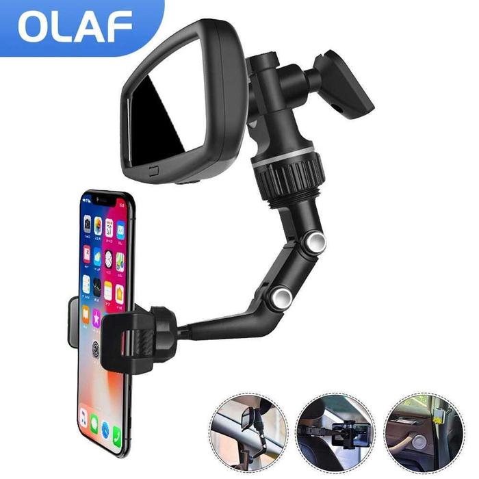 Gambar OLAF Holder Smartphone Mobil Multifungsi 360 Derajat - Gray Black dari Autonet undefined Tokopedia