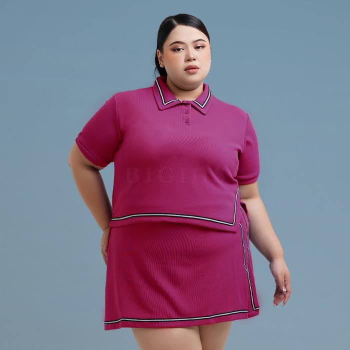 Gambar Bigins - Soo Yun Set/Korean Basic Set/Set Tennis Wanita/One Set Bigsize - JST012 - Fuschia, Medium Size dari Bigins ID_NEW undefined Tokopedia