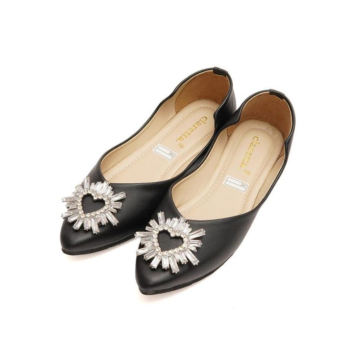 Gambar Claretta Flat Shoes wanita DOMINIC - Black, 37 dari urlove rel undefined Tokopedia