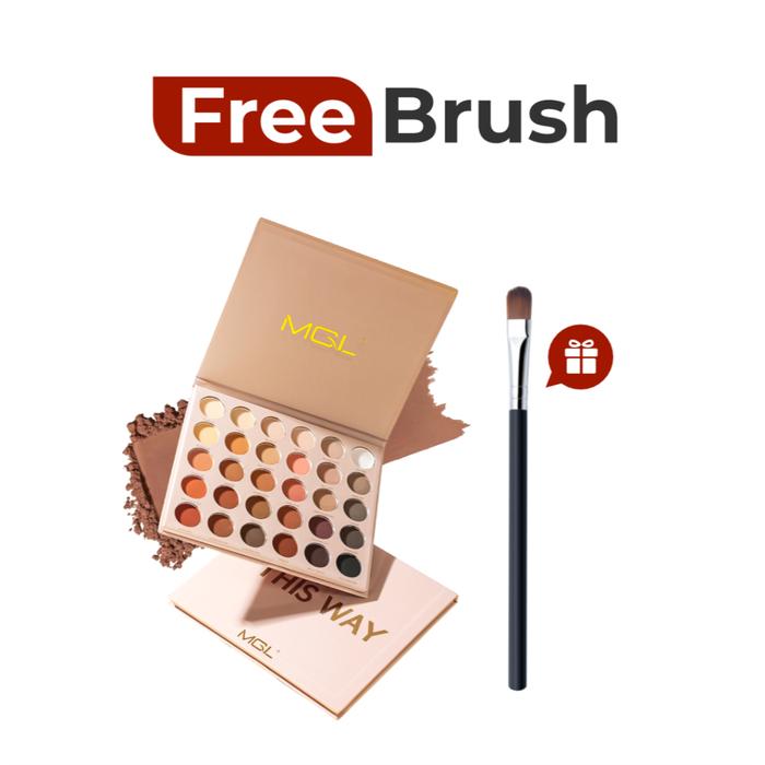 Gambar AMY'S DIARY MGL 30 Color Eyeshadow Palette Real Me Make Up Matte Finising Colour - 1 Pcs - Brush dari Amy's Diary undefined Tokopedia