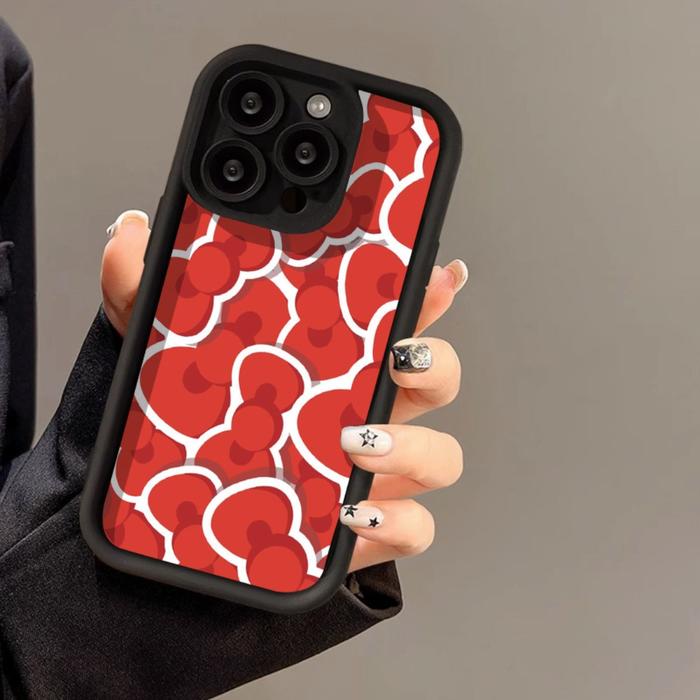 Gambar Cute Red Bow Casing Ponsel Silikon untuk iPhone 6 7 8 Plus 13 15 11 Pro Max XS Max XR 12 13 14 16 Pro Max Anti-fall Mobile Phone Protective Case Cover Coretan Kopi - black-DI45, 7=8=SE dari FARAS ADHELITA undefined Tokopedia