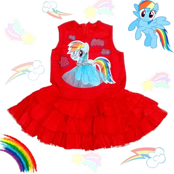 Jual DRESS ANAK TUTU IMPORT MURAH 3D MY LITTLE PONY RAINBOW DASH