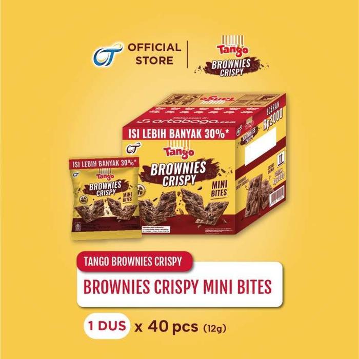 Gambar TANGO Brownies Crispy Coklat 12 gr x 40 sachet per Dus  [1 dus] - 1 DUS dari Mikro Pasaraya undefined Tokopedia