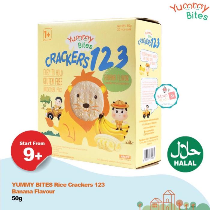 Gambar Yummy Bites 123 Toddler Rice Crackers 50gr | Snack Cemilan Sehat Anak - Banana dari Toko Susu Mom n Kids undefined Tokopedia