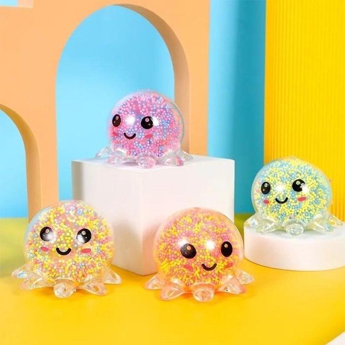 Gambar Clear Octopus Squeeze Toy / Squishy gurita Anti Stress Smash Ball LED dari viralshop87 undefined Tokopedia