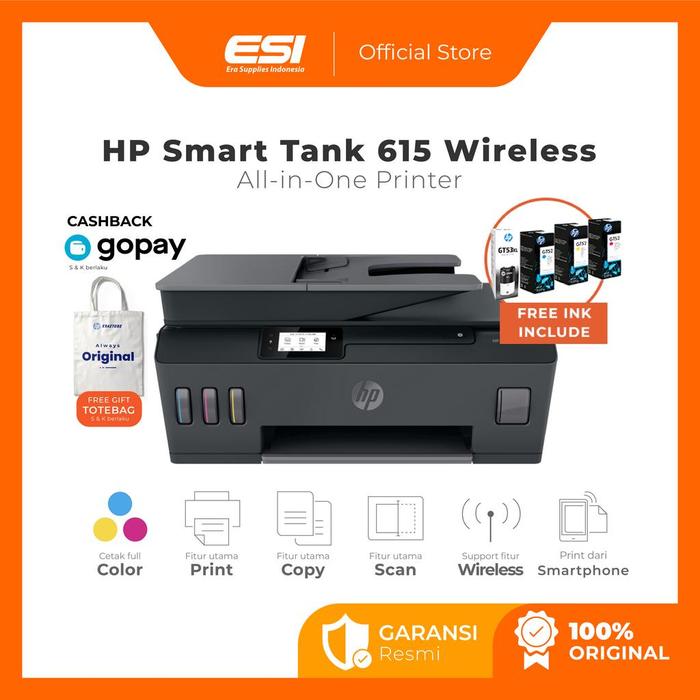 Gambar HP Smart Tank 615 Wireless All-in-One Printer (Y0F71A) dari HP Store Indonesia undefined Tokopedia