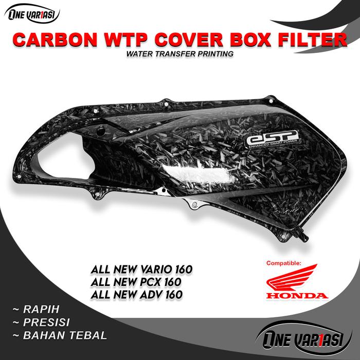Gambar COVER TUTUP BOX FILTER CARBON FORGED VARIO PCX ADV 160 TUTUP BOX FILTER NEW PCX 160 NEW VARIO 160 PART ORIGINAL HONDA - FORGED dari One variasi 7 undefined Tokopedia