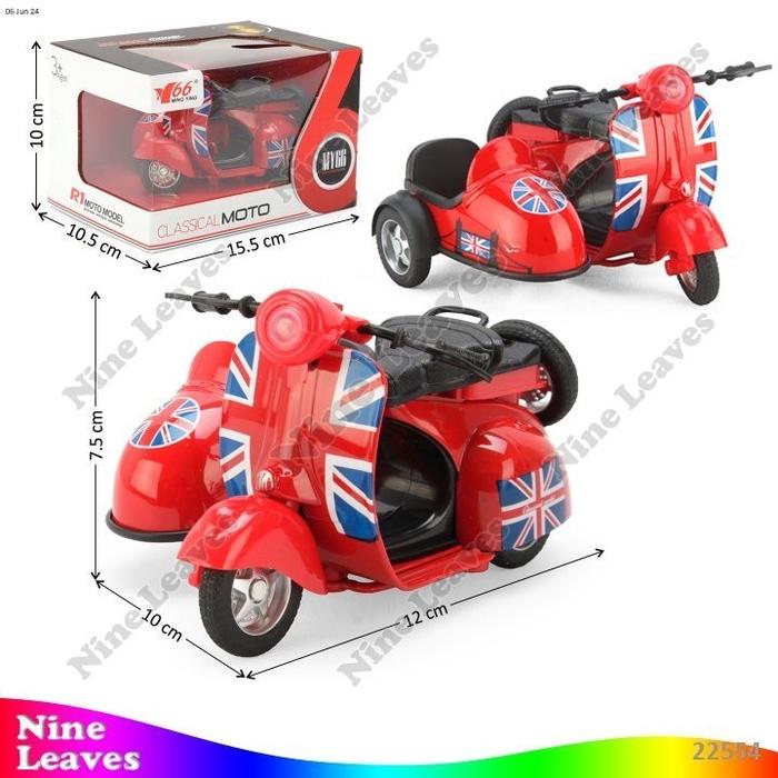 Gambar DIECAST Motor Vespa Sespan 1:14 Pullback Classical Moto Mainan Metal Koleksi Miniatur - Merah dari nineleaves undefined Tokopedia