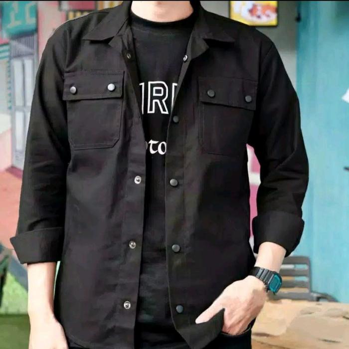 Gambar SEMI PARKA/JAKET SEMI PARKA /JAKET TRUCKER TERMURAH SIZE KOMPLIT SD 3XL - HITAM, L dari Ridone shop undefined Tokopedia