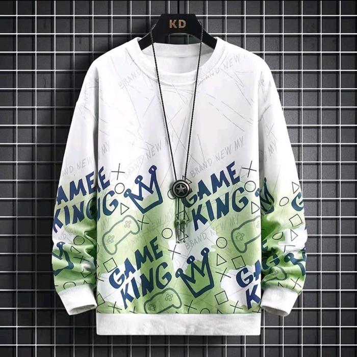 Gambar Sweater DS Game King untuk Pria (Ukuran M-L-XL) - Army, M/L dari DS05 Collection undefined Tokopedia