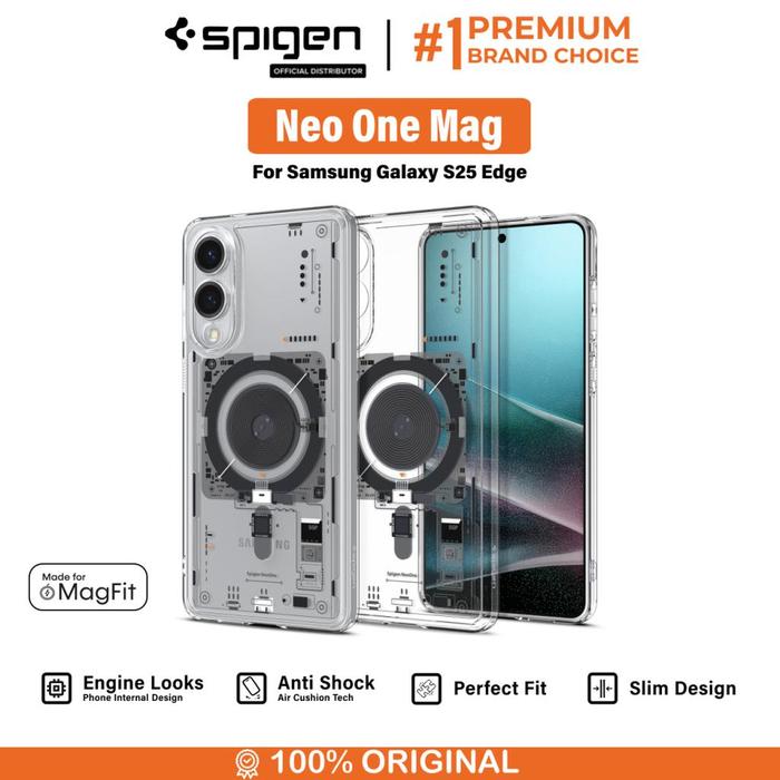 Gambar Case For Samsung Galaxy S25 Edge Spigen Ultra Hybrid Neo One Magnetic MagFit Magsafe Anti Crack Casing - Transparent dari Spigen Indonesia undefined Tokopedia