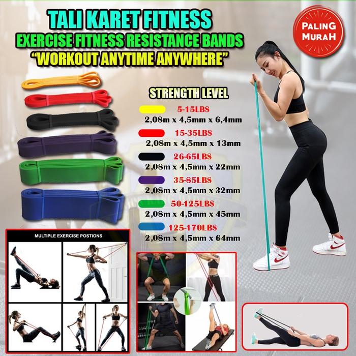 Band Workout Rubber Stretch Exercise Resistance Band Power Band