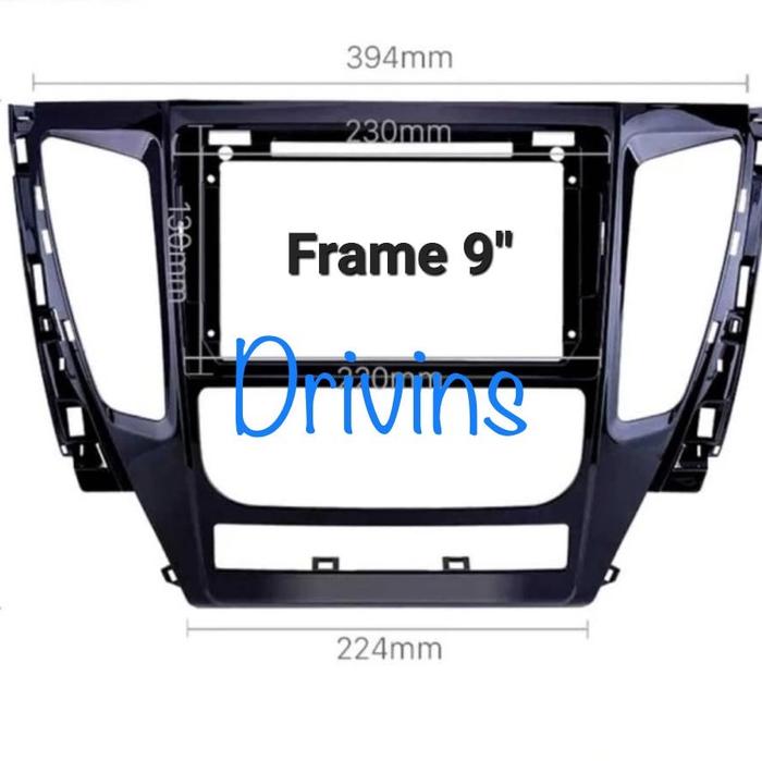 Gambar Frame Head Unit Double Din Android Mitsubishi Pajero 9” / 10” Inch 2016-2020 Car Car - 9 Inch dari Drivins undefined Tokopedia