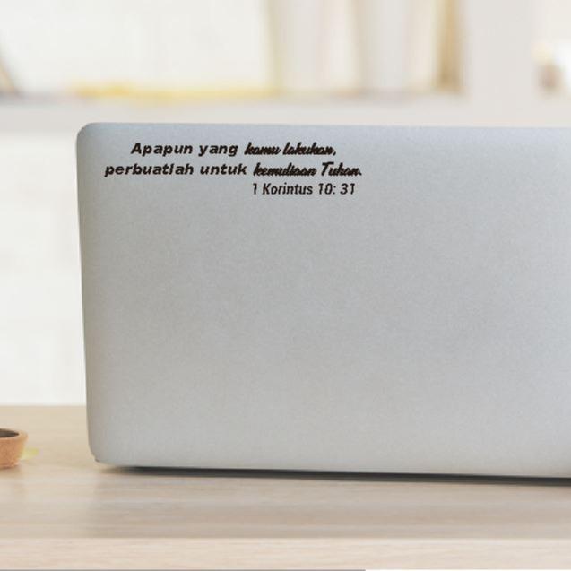 Gambar Stiker Apapun Kemuliaan Tuhan Ayat Alkitab Kristen Katolik Korintus - HITAM dari Epinidithouse undefined Tokopedia