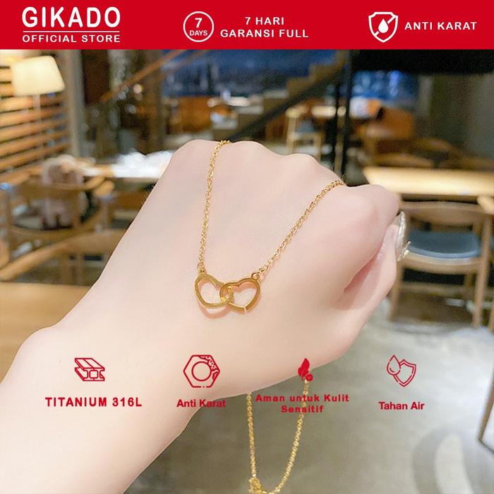 Gambar Gikado Kalung Titanium Wanita Anti Karat dan Luntur Asli 316L - 164A dari Gikado undefined Tokopedia