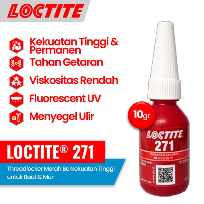 Gambar LOCTITE 271 THREADLOCKER - Lem Baut 10ML EN/CH/JP dari LOCTITE Authorized Tangerang undefined Tokopedia
