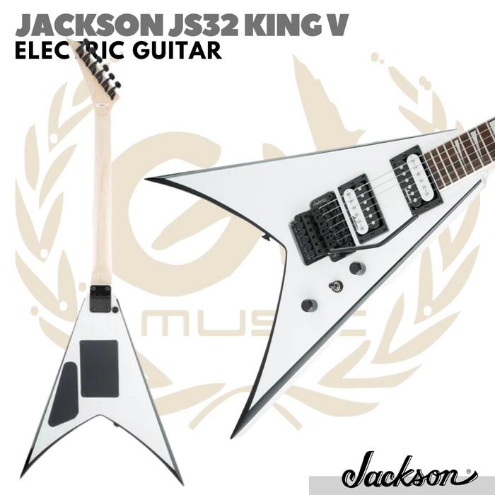 Gambar JACKSON JS32 KING V Electric Guitar | Gitar Listrik Elektrik Flying V - WHITE dari GH Music Store undefined Tokopedia