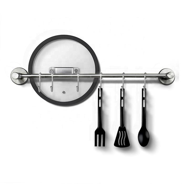 Gambar cantolan peralatan dapur serbaguna Dipasang di Dinding Stainless Dipasang di Dinding - cantolan alat dapur, panjang 40cm + 4 cantolan dari ctgrup1 undefined Tokopedia
