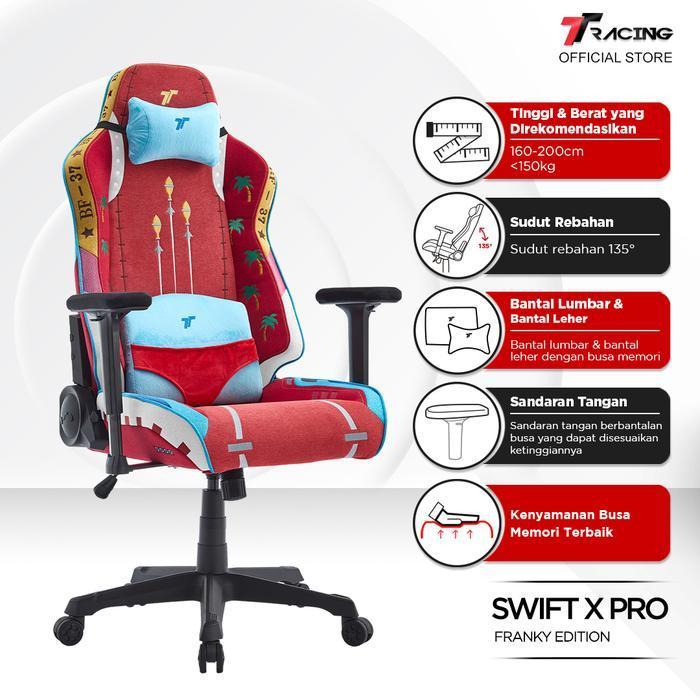 Gambar TTRacing Swift X Pro Air Threads Fabric Gaming Chair Kursi Video Game Naruto One Piece TT Racing - FRANKY, KURSI ONLY dari KomputerMedan OS undefined Tokopedia