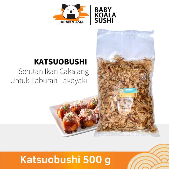 Gambar KATSUOBUSHI Bonito Flakes 500 g Halal │ Taburan Takoyaki Katsuo Bushi Serutan Ikan Cakalang dari Baby Koala Sushi undefined Tokopedia