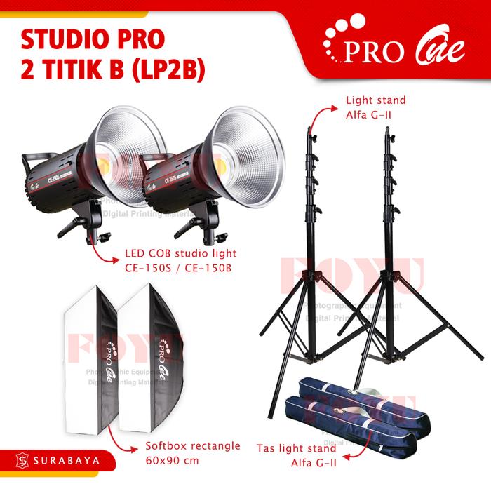 Gambar Paket LED COB Studio Lighting Pro 2 Lampu LP2B Foto 150 W Pro One Peralatan Kuning Putih White - LP2B (Single / 1 Warna) dari Foyu Photo undefined Tokopedia