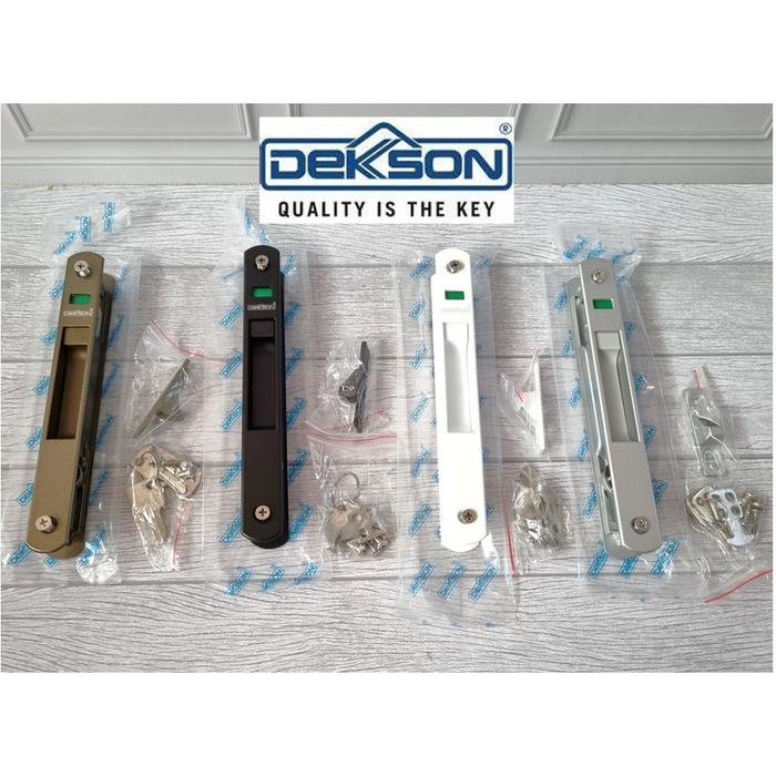 Gambar Kunci Sliding RA6 Dekson Handle Pintu RA 6 Tanam Aluminium Alumunium - Putih dari Diva kunci dan sanitary undefined Tokopedia