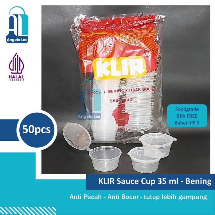 Gambar KLIR Sauce Cup Tempat Saus Sambal Thinwall Cup Plastik 25/35/60ml 50pcs Pesta - 35ml dari Angela Lee undefined Tokopedia