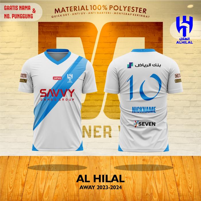 Gambar Jersey Kaos Baju Atasan SUPORTER AL HILAL AWAY 2023/2024 - Atasan Anak, S dari Stylish Spaceshop undefined Tokopedia