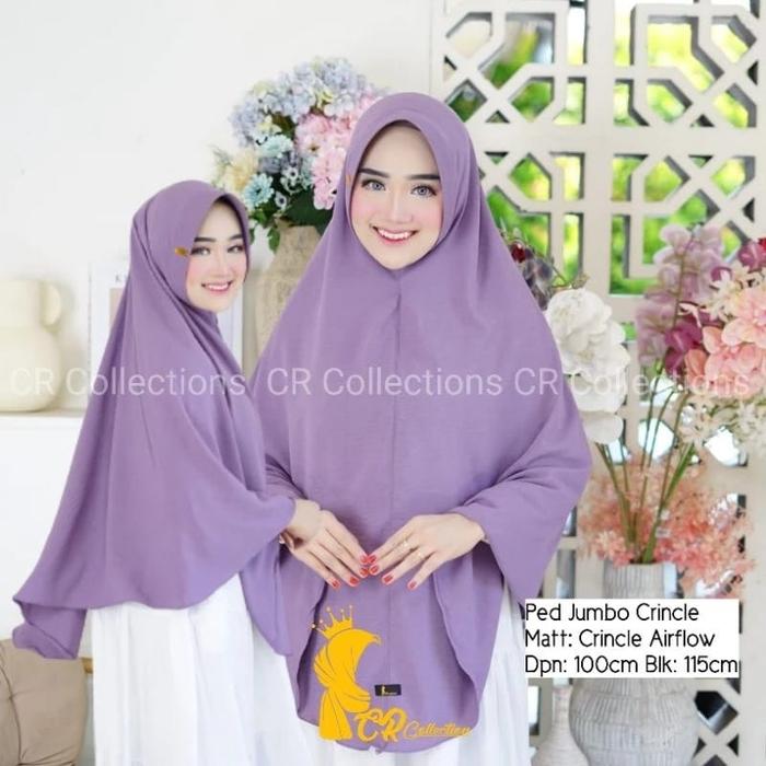 Gambar jilbab kerudung bergo maryam jumbo ped non tali crinkle airflow - Hitam dari Gisa Gallery Store undefined Tokopedia