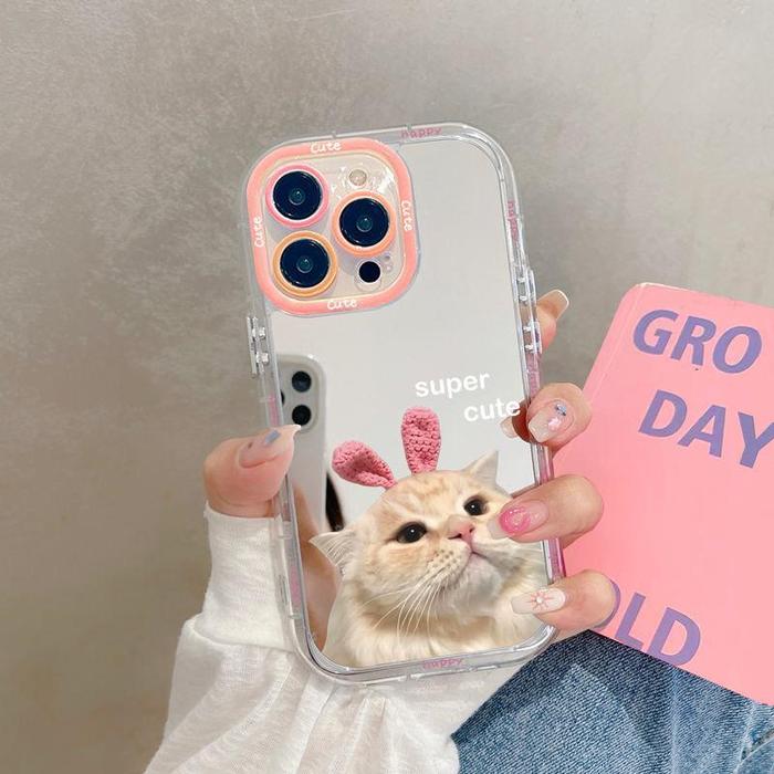 Gambar Case Mirror Hologram Softcase Couple Cat Full Protection compatible for Kelontong Unik Lucu For iPhone 11 PROMAX 12 PRO 13 PRO MAX 14 PLUS PRO MAX 15 PLUS PRO MAX X XS MAX XR 7 8 PLUS couple Murah Silicone motif cute camera Case bling bling  Casing Ponsel - GB133, iPhone 7 Plus dari CoupleCasing undefined Tokopedia