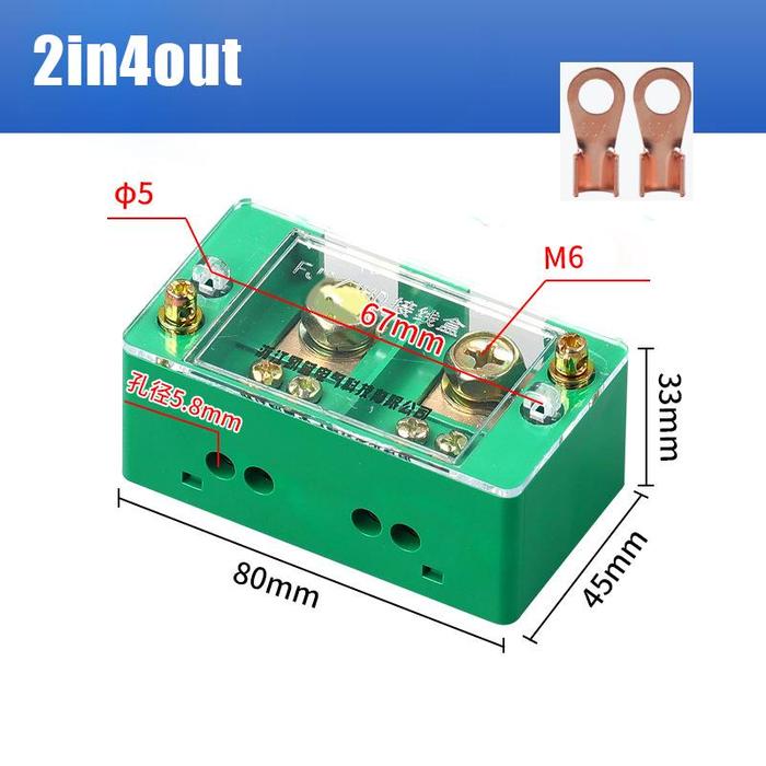 Gambar 【New Arrivals】Converter Voltage 2-In-4/8/12-Out Kabel Listrik Kotak Terminal Konektor Kawat Rumah Tangga - 2-4 dari Roy Mall undefined Tokopedia