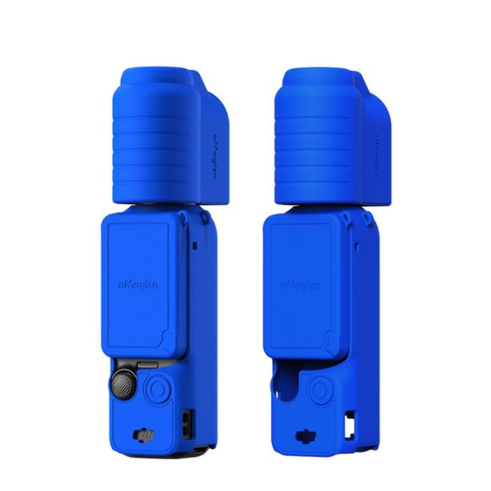 Gambar aMagisn Set Silicone Case for DJI Pocket 3 Combo Protective Cover OSMO POCKET3 Creator Combo Casing Silikon - Blue dari hop market undefined Tokopedia