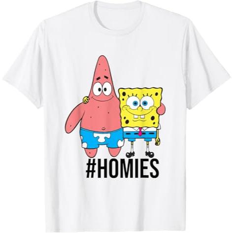 Gambar SpongeBob SquarePants #Homies Patrick & SpongeBob Shot T-Shirt Baju Unisex - M, Hitam dari TJIAWGROOP undefined Tokopedia