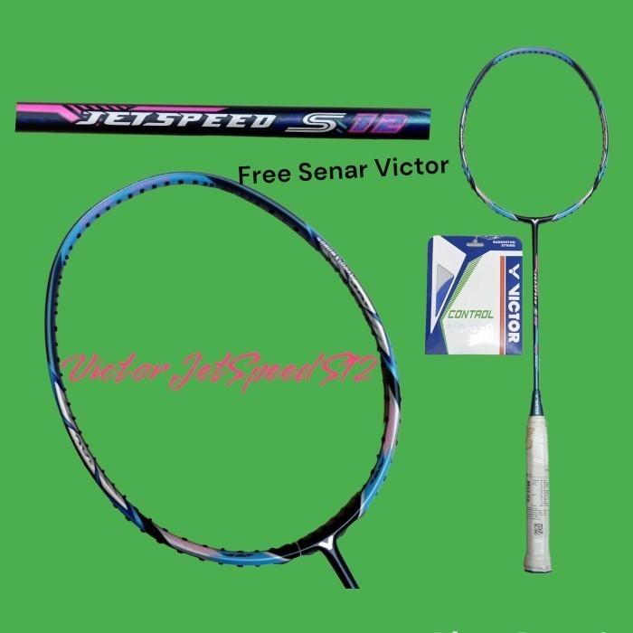 Gambar Raket Batminton Victor JetSpeed S12 + senar shuttlecock bulutangkis - Not Specified dari badminton.world undefined Tokopedia
