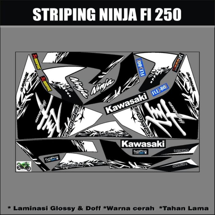 Gambar Striping Kawasaki Ninja Fi 250 Old Edisi Hayabusa / Decal Stiker Motor Ninja 250 Fi Motif Hayabusa / Decal Stiker Ninja Fi 250 Lama / Stiker Modifikasi Motor Ninja 250 Fi Old Tahun 2013 2014 2015 2016 / Skotlet Variasi Ninja 250 Fi Motorcycle - Putih dari AllMotor Decals undefined Tokopedia