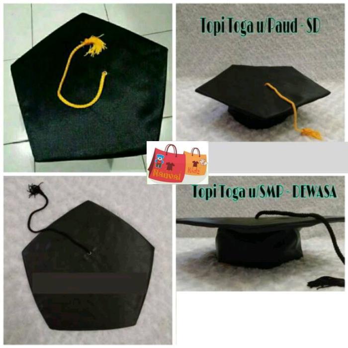 Gambar Topi Wisuda Anak - Dewasa / Topi Toga Paud - Universitas - Topi Wisuda Tali kuning, Paud - SD dari Nauval kidz shop undefined Tokopedia